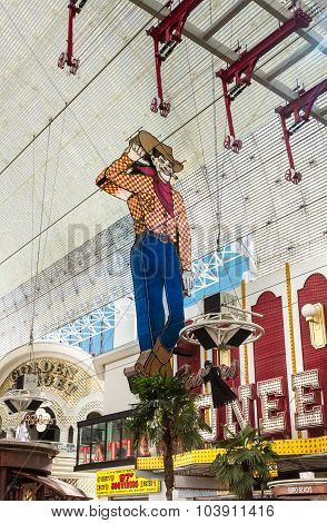 Vegas Vic sign at Fremont Street Experience