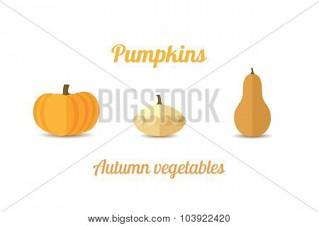 three pumpkins