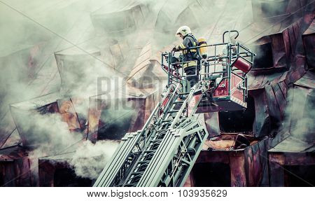 Fireman On Ladder