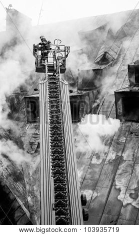 Fireman On Ladder