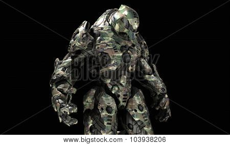 Futuristic robot mech