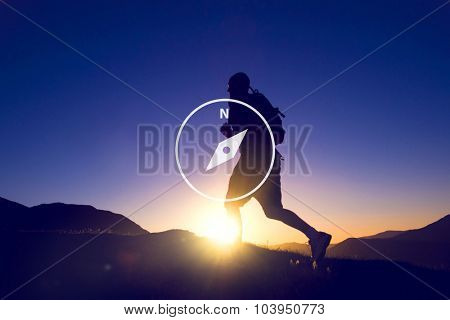 Compass Direction Navigation Adventure Instrument Concept