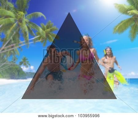 Summer Togetherness Friendship Triangle Copy Space Concept