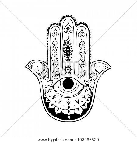 simple black and white line drawing cartoon  hamza