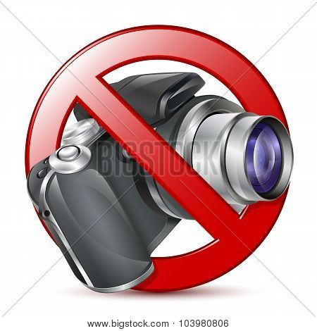No Photography Sign. Vector