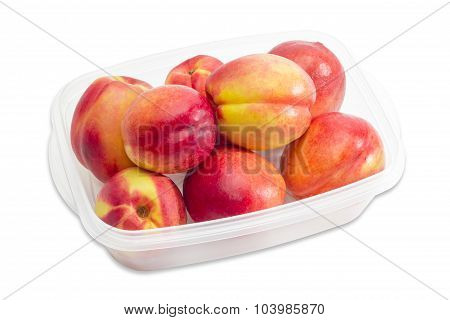 Tray With Ripe Nectarines