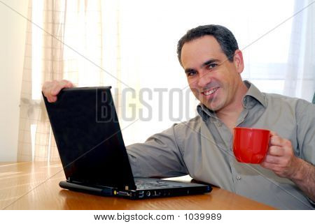 Man med Laptop