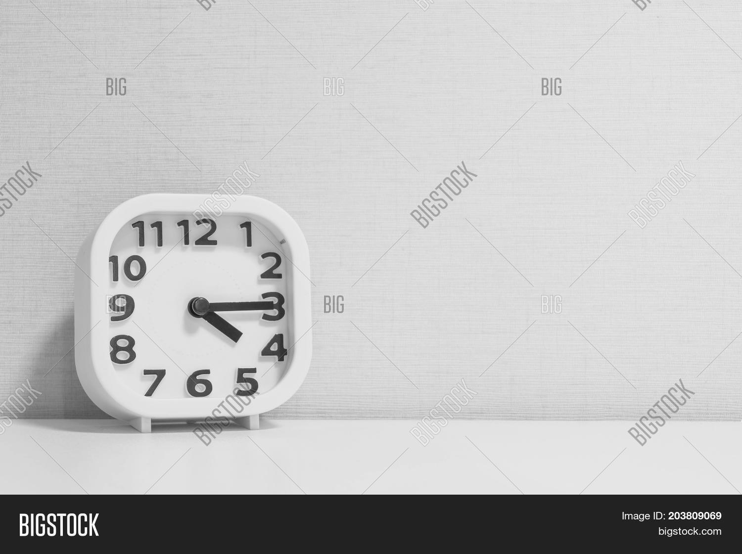 Closeup White Clock Image & Photo (Free Trial) Bigstock