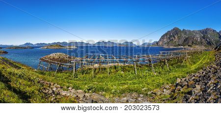 Scenic View Of The Waterfront Harbor In Henningsvaer