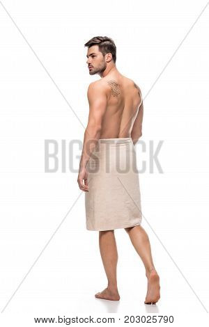 Man Covering With Towel After Shower