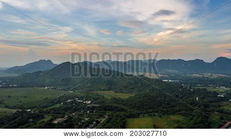 Aerial View Mountains best location for army training