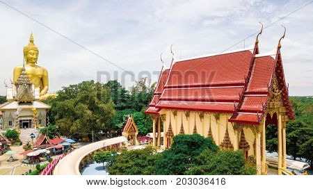 Aerial Photo Wat Muang Ang Thong Thailand