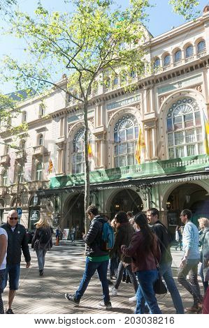 The Gran Teatre Del Liceu, Ramblas, Barcelona, Spain.