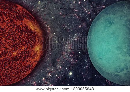 Solar System - Uranus. Elements Of This Image Furnished By Nasa.