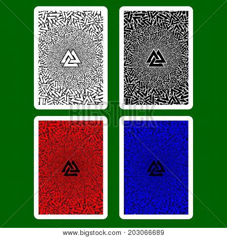 Playing Card Back Designs , Valknut vector pattern