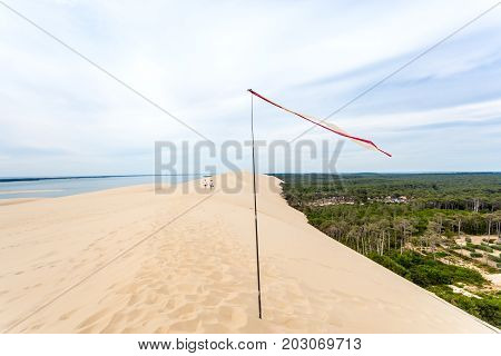 The Dune of Pilat - the tallest sand dune in Europe. The dune is located in La Teste-de-Buch in the Arcachon Bay area France