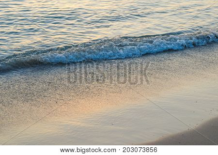 Wave Sea at Chaolao Tosang Beach Thailand.