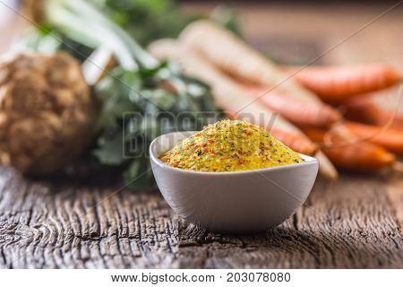 Vegeta Seasoning Spices Condiment With Dehydrated Carrot Parsley Celery Parsnips And Salt With Or Wi