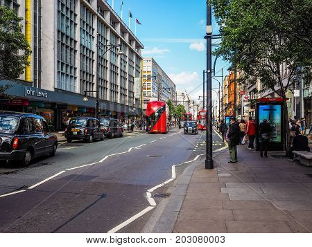 People In Oxford Street In London (hdr)