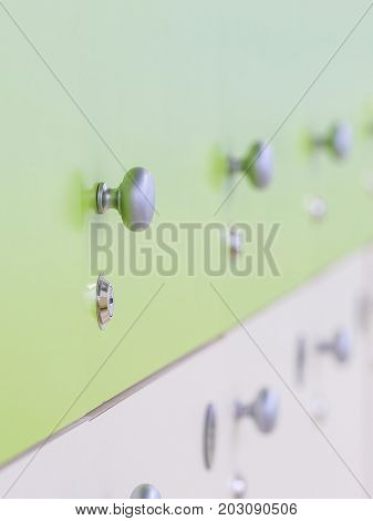 Box of a locker room in fitness club