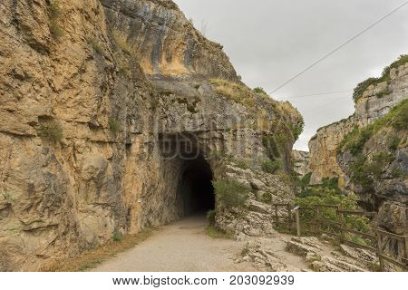 Lumbier in province of navarre in spain