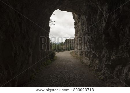 Greenway of irati in the mouth of lumbier, Navarra