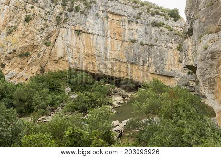 Greenway of irati in the mouth of lumbier, Navarra
