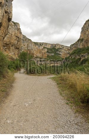 Greenway of irati in the mouth of lumbier, Navarra