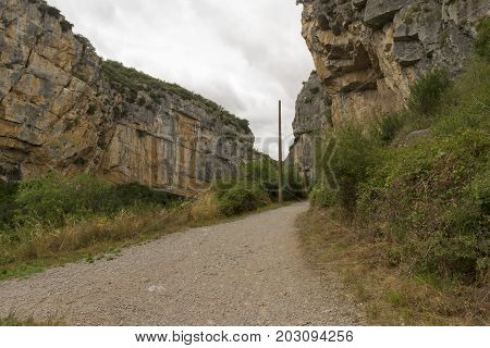 Greenway of irati in the mouth of lumbier, Navarra