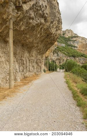 Greenway of irati in the mouth of lumbier, Navarra