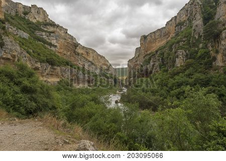 Greenway of irati in the mouth of lumbier, Navarra