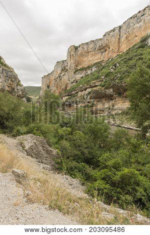 Greenway of irati in the mouth of lumbier, Navarra