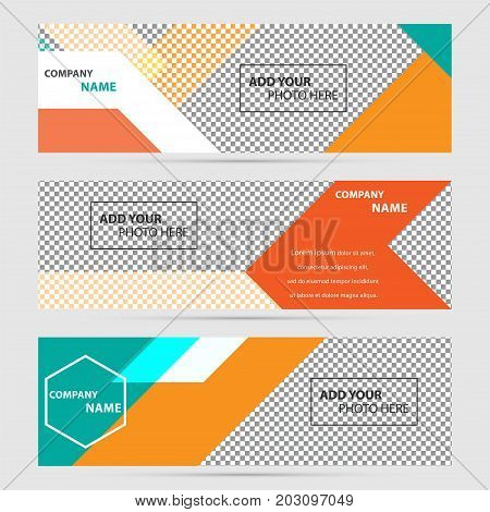 Business banner set vector templates. clean modern geometric abstract background.