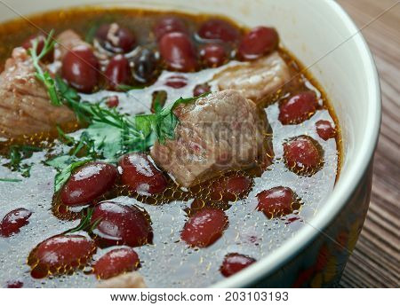 Gomgush - traditional Armenian banquet stew close up traditional meal