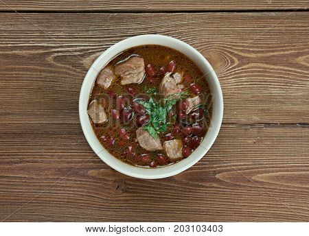 Gomgush - traditional Armenian banquet stew close up traditional meal
