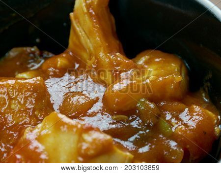 Domoda - Gambian Peanut Stew close up traditional meal