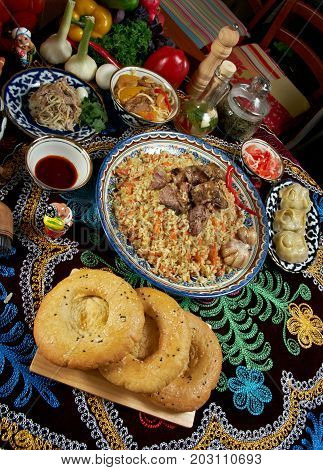 Food Set  Central Asian Cuisine