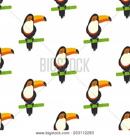 tucan on white background toucans on bamboo seamless pattern toucan a rainbow exotic bird