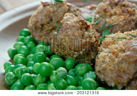 Hollandse Gehaktballen - Dutch Meat Balls , close up meal