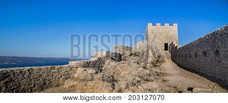 courtyard of Starigrad fortress in Omis Croatia