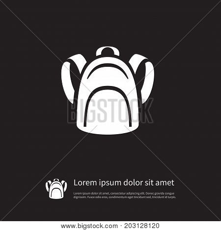 Haversack Vector Element Can Be Used For Haversack, Backpack, Bag Design Concept.  Isolated Packsack Icon.