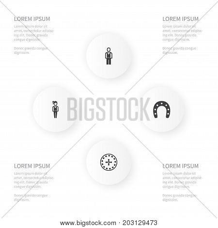 Icon Casino Set Of Leisure, Uniform, Chipper And Other Vector Objects