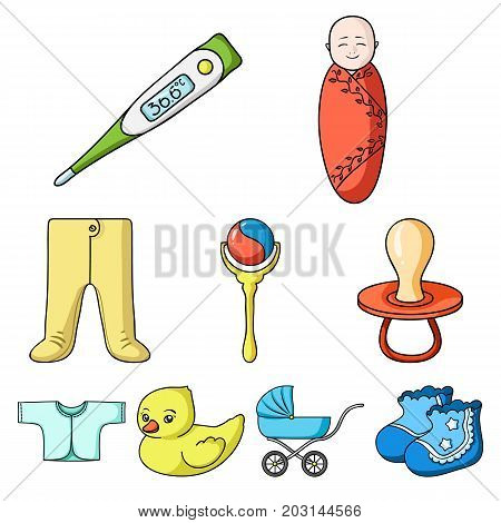 Baby born set icons in cartoon design. Big collection of baby born vector symbol stock illustration