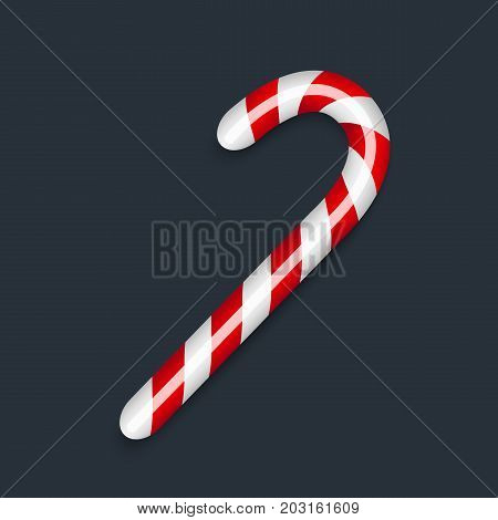 Candy cane pattern Christmas decor. Vector illustration.