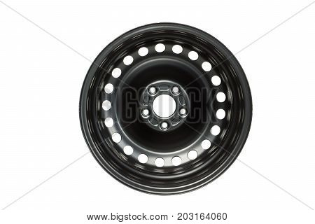 A Steel Rim From Behind Isolated On White Background