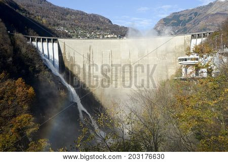 The Dam Of Verzasca On The Italian Part Of Swtzerland