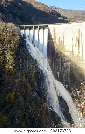 The Dam Of Verzasca On The Italian Part Of Swtzerland