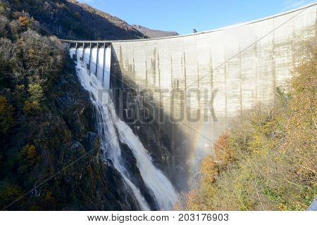 The Dam Of Verzasca On The Italian Part Of Swtzerland