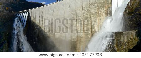 The Dam Of Verzasca On The Italian Part Of Swtzerland