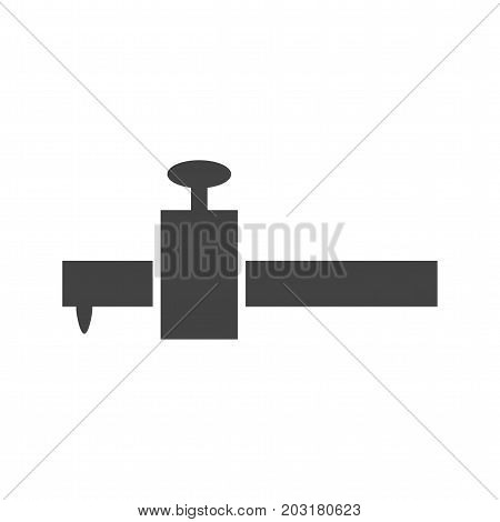 Wood, gauge, scribe icon vector image. Can also be used for Hand Tools. Suitable for use on web apps, mobile apps and print media.